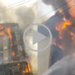 Prayagraj Civil Lines Vitthal Hotel massive fire rescue operation underway