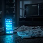 Brij Khandelwal article on smartphone digital disruption print media television ads revenue decline algorithm era