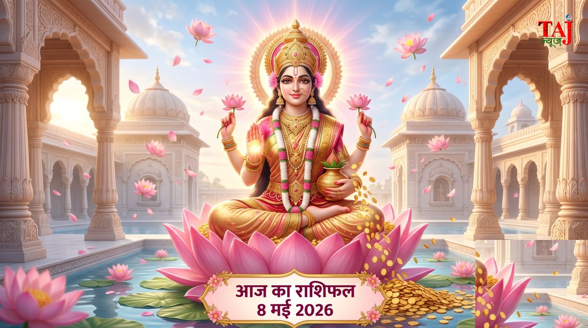 आज का राशिफल 8 मई 2026 माता लक्ष्मी की कृपा ताज न्यूज़ आगरा
