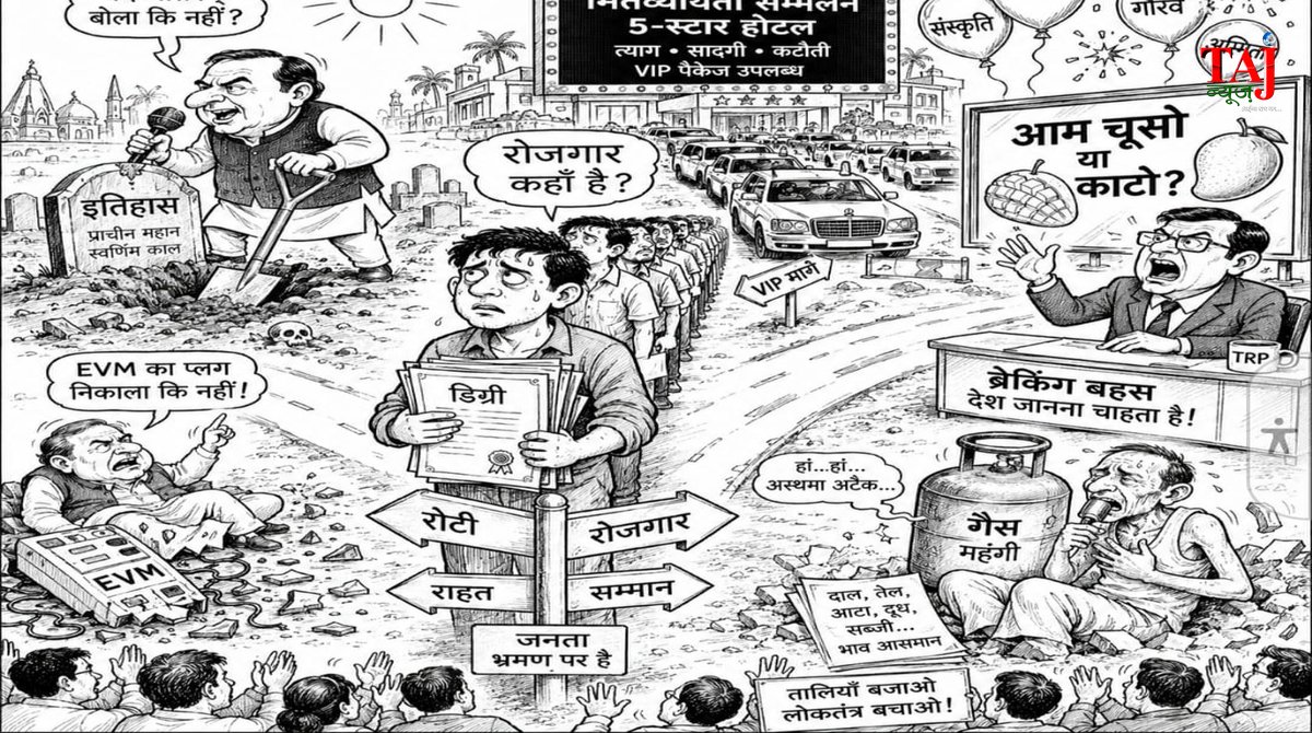 Brij Khandelwal article on Indian politics media distraction inflation unemployment EVM debates and fake nationalism