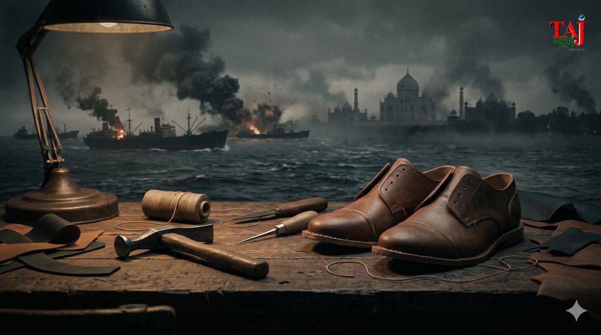 Brij Khandelwal article on Agra footwear industry crisis due to Middle East war impact 2026