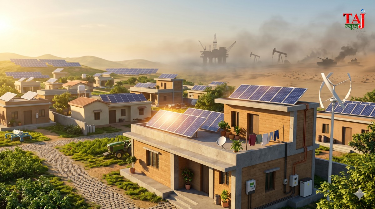 Brij Khandelwal article on India's energy transition from oil to solar energy PM Surya Ghar Yojana