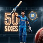 Vaibhav Suryavanshi celebrating dynamic batting performance in IPL 2026 cricket stadium background
