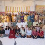 Artists performing beautiful devotional bhajan during Sanatan Sangeet Sandhya at Harikrishna Vriddhajan Samman Bhavan Agra