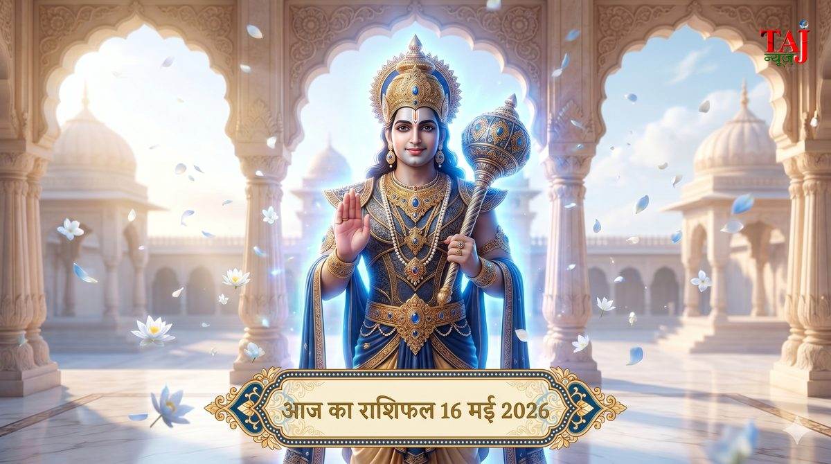 आज का राशिफल 16 मई 2026 शनि देव की कृपा ताज न्यूज़ आगरा