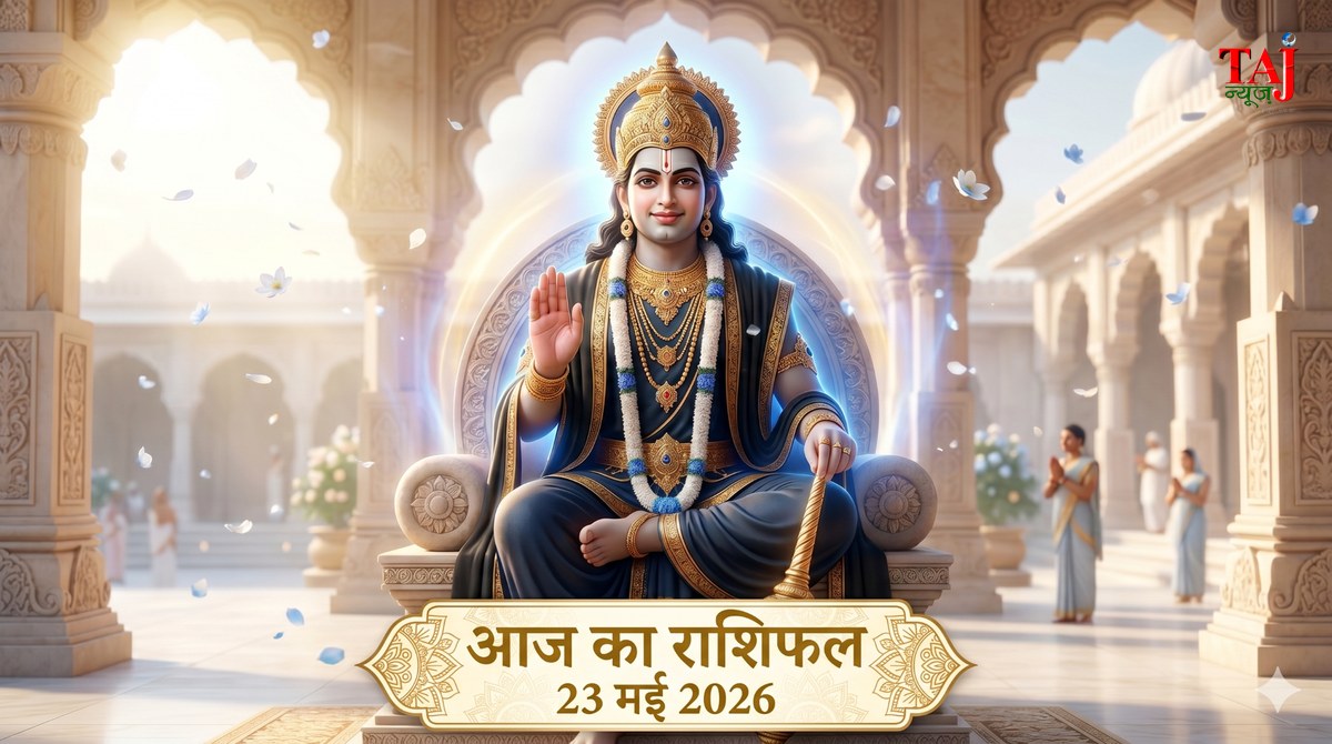 आज का राशिफल 23 मई 2026 शनि देव की कृपा ताज न्यूज़ आगरा