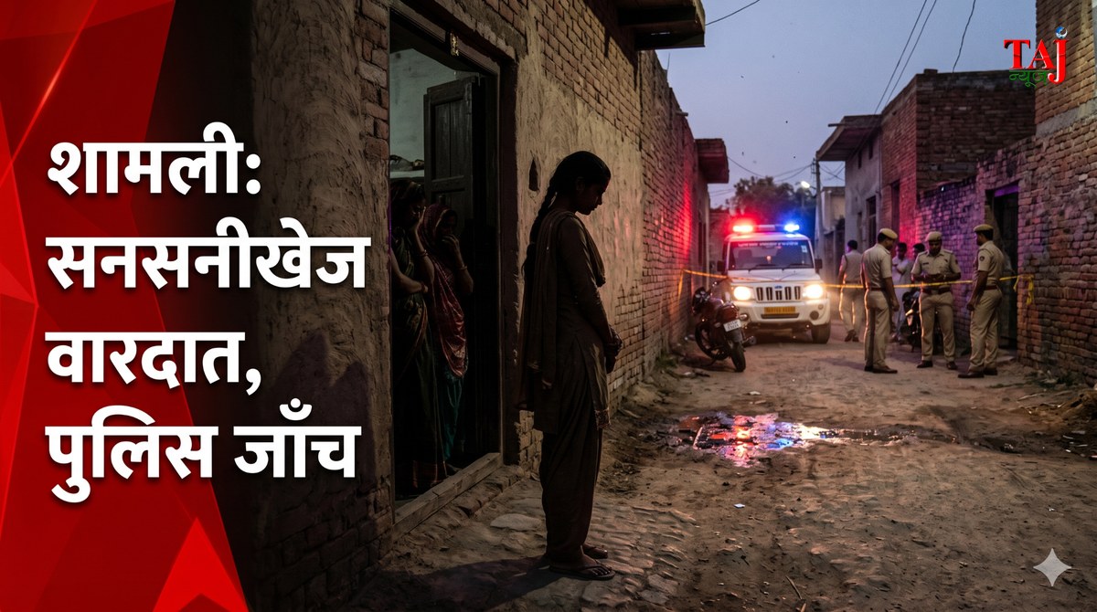 शामली में युवती हत्या मामले की जांच करती पुलिस