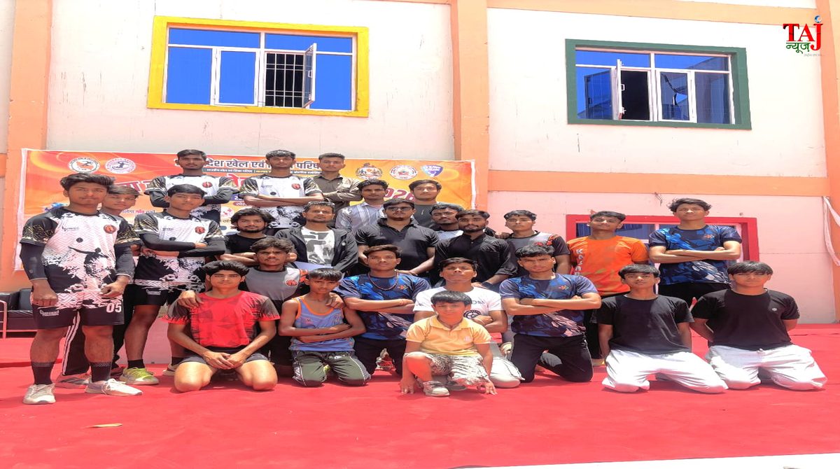 Professional youth badminton athletes celebrating victory setup during a sports event championship review