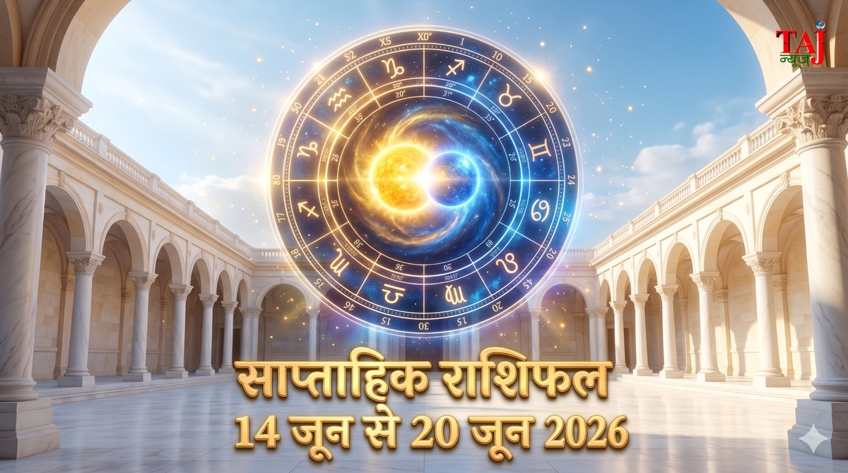 साप्ताहिक राशिफल 14 जून से 20 जून 2026 बुधादित्य योग शनि वक्री ताज न्यूज़ आगरा