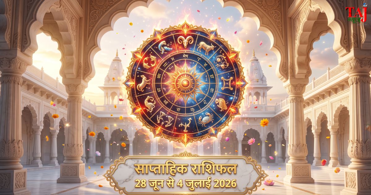 साप्ताहिक राशिफल 28 जून से 4 जुलाई 2026 नवग्रह गोचर ताज न्यूज़ आगरा