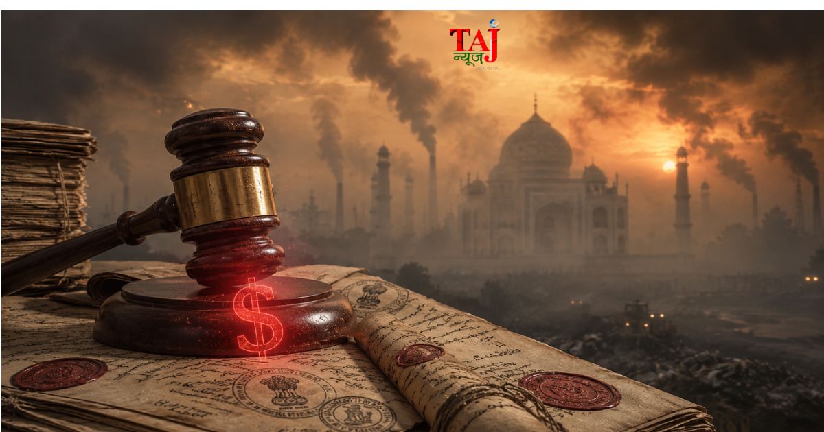 Brij Khandelwal article on Taj Trapezium Zone air quality and NGT sewage penalty Agra 2026