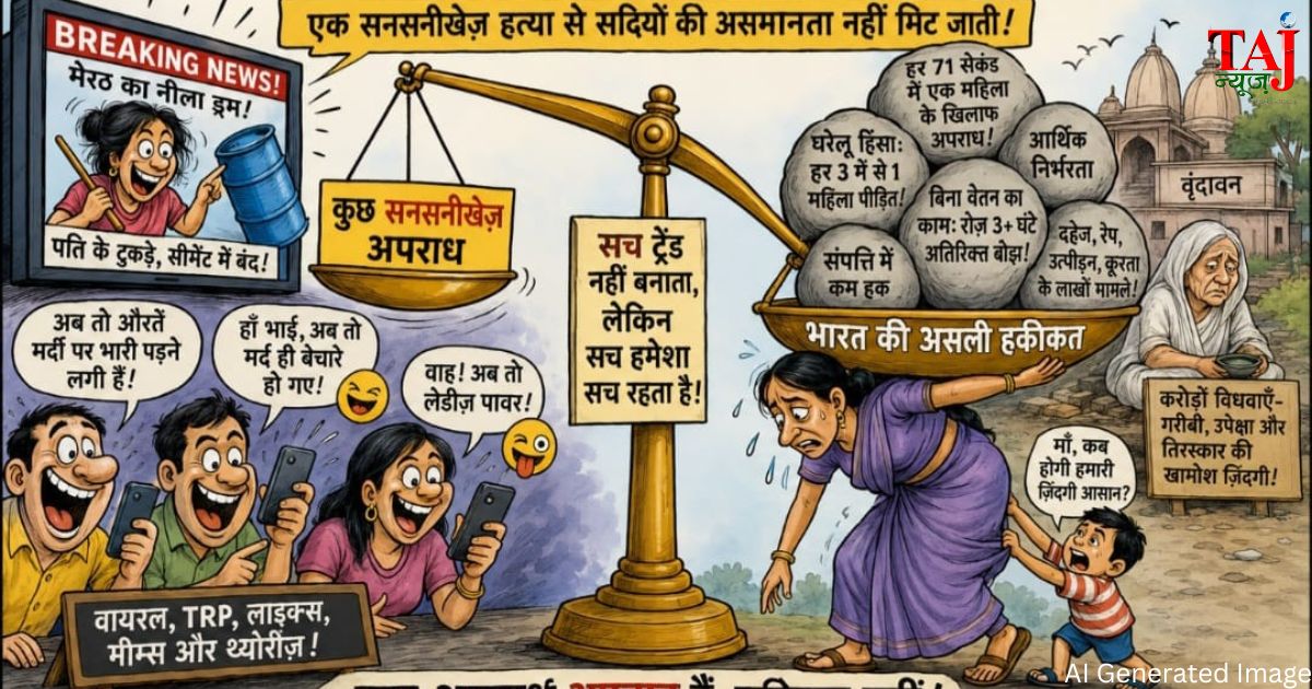 Brij Khandelwal opinion piece on crime trends NCRB data and gender equality truth india 2026