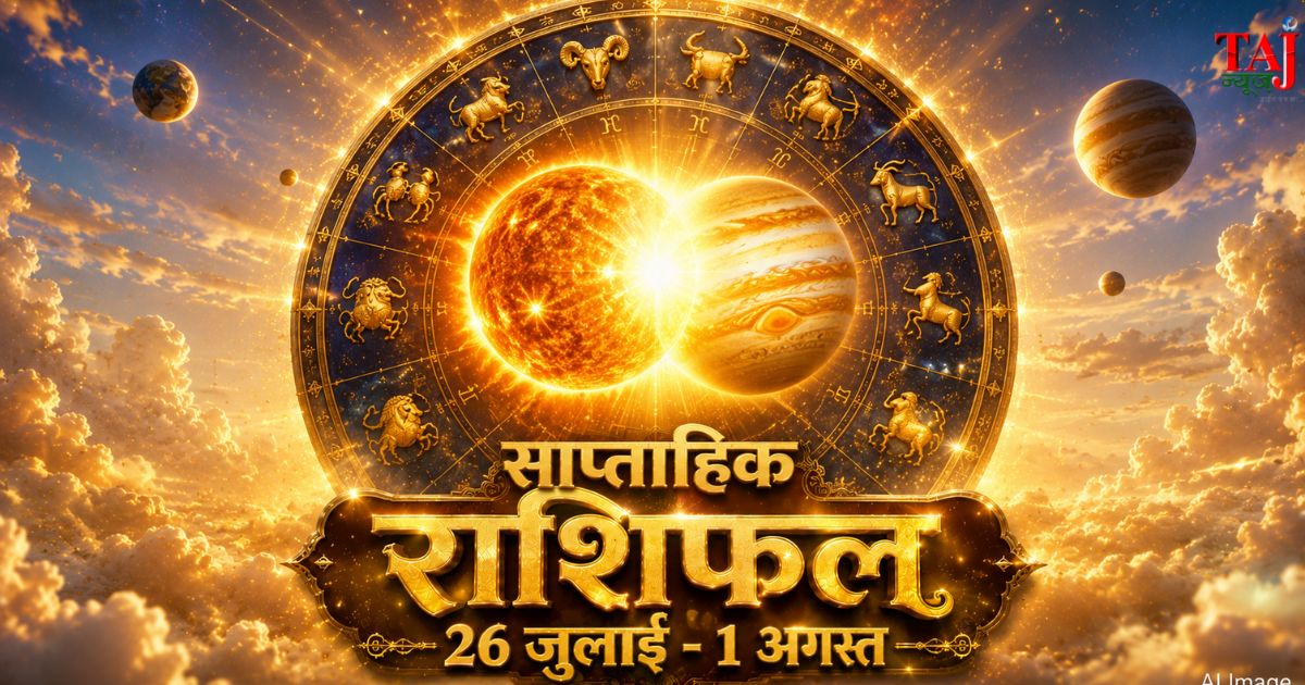 साप्ताहिक राशिफल 26 जुलाई से 1 अगस्त 2026 ताज न्यूज़ आगरा पंचांग गोचर