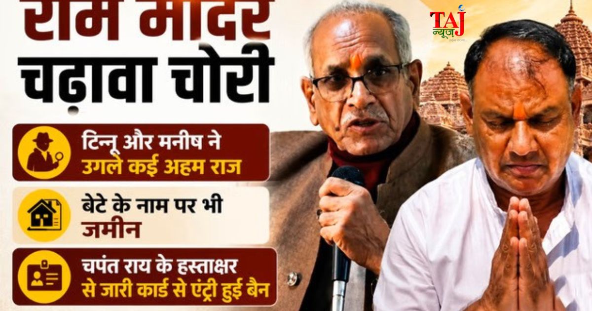 अयोध्या जिला जेल से ३९ घंटे की विधिक कस्टडी रिमांड पर बाहर लाए जा रहे राम मंदिर चढ़ावा चोरी के मुख्य आरोपी टिन्नू यादव का विजुअल प्रशासनिक समूह