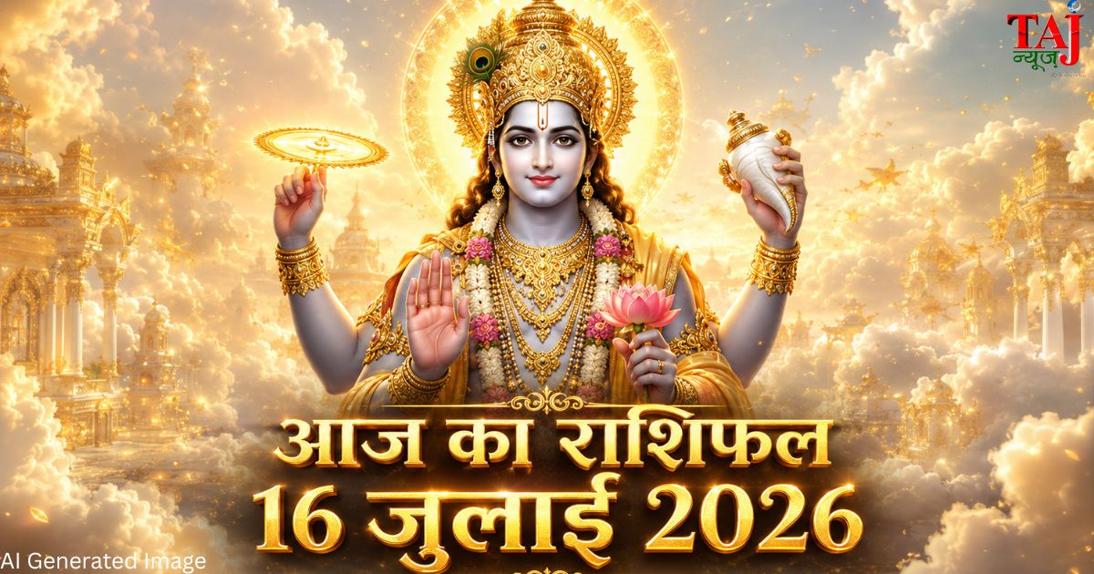 आज का राशिफल 16 जुलाई 2026 भगवान विष्णु की कृपा पंचांग ताज न्यूज़ आगरा