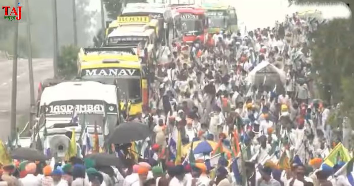 भारत-अमेरिका ट्रेड डील के विरोध में पंजाब के किसानों का दिल्ली मार्च और शंभू बॉर्डर पर पुलिस बैरिकेडिंग