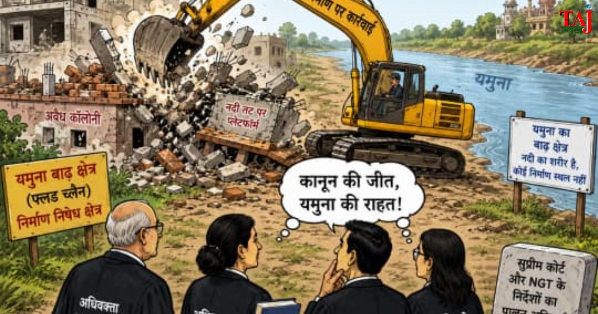 Brij Khandelwal article on Supreme Court stay order on Vrindavan Riverfront Project Keshi Ghat Yamuna Pollution 2026