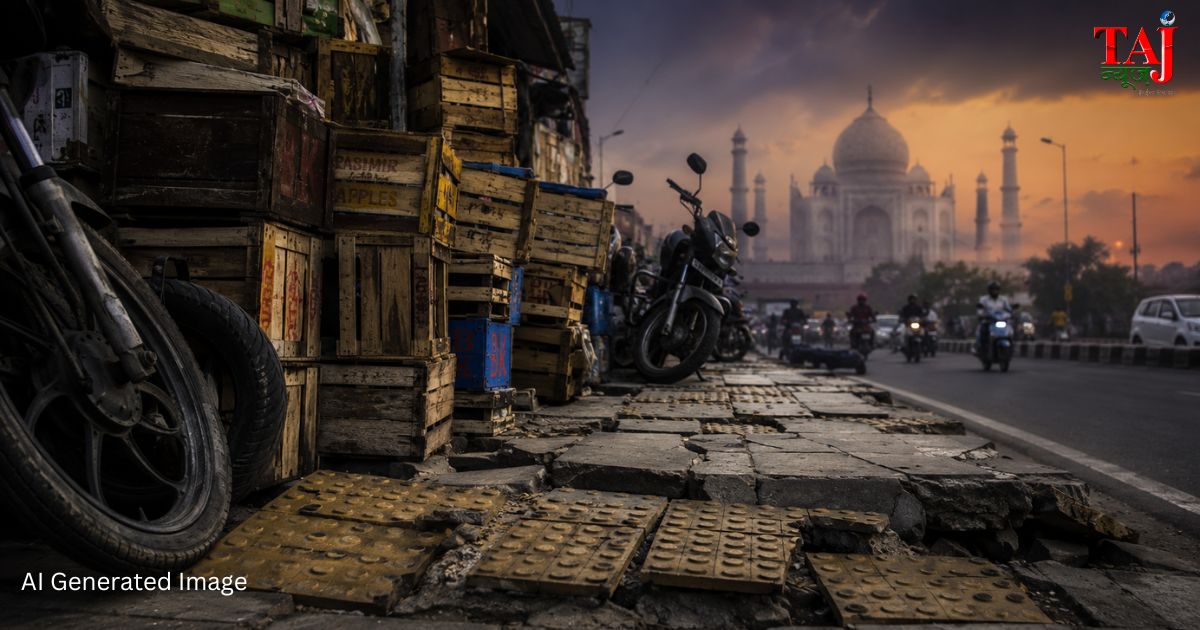 Brij Khandelwal article on Agra footpath encroachment right to walk Article 21 row 2026