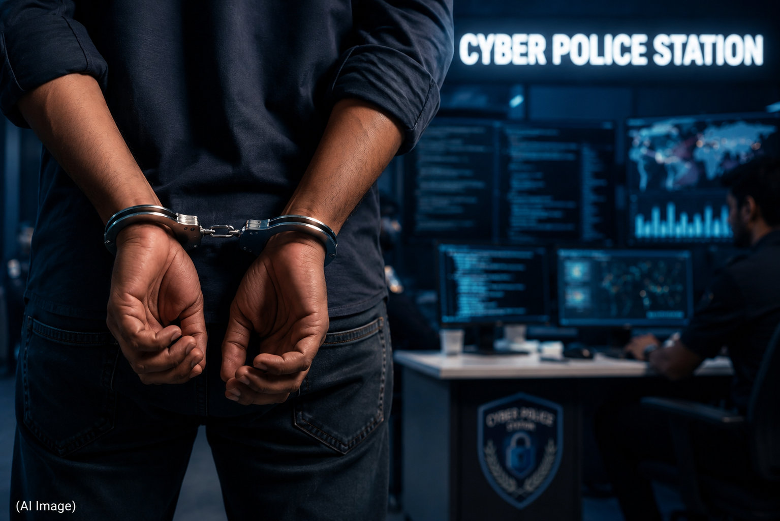 आगरा पुलिस की गिरफ्त में खड़ा युवतियों से साइबर ठगी करने वाला सॉफ्टवेयर इंजीनियर आरोपी उत्कर्ष गुप्ता
