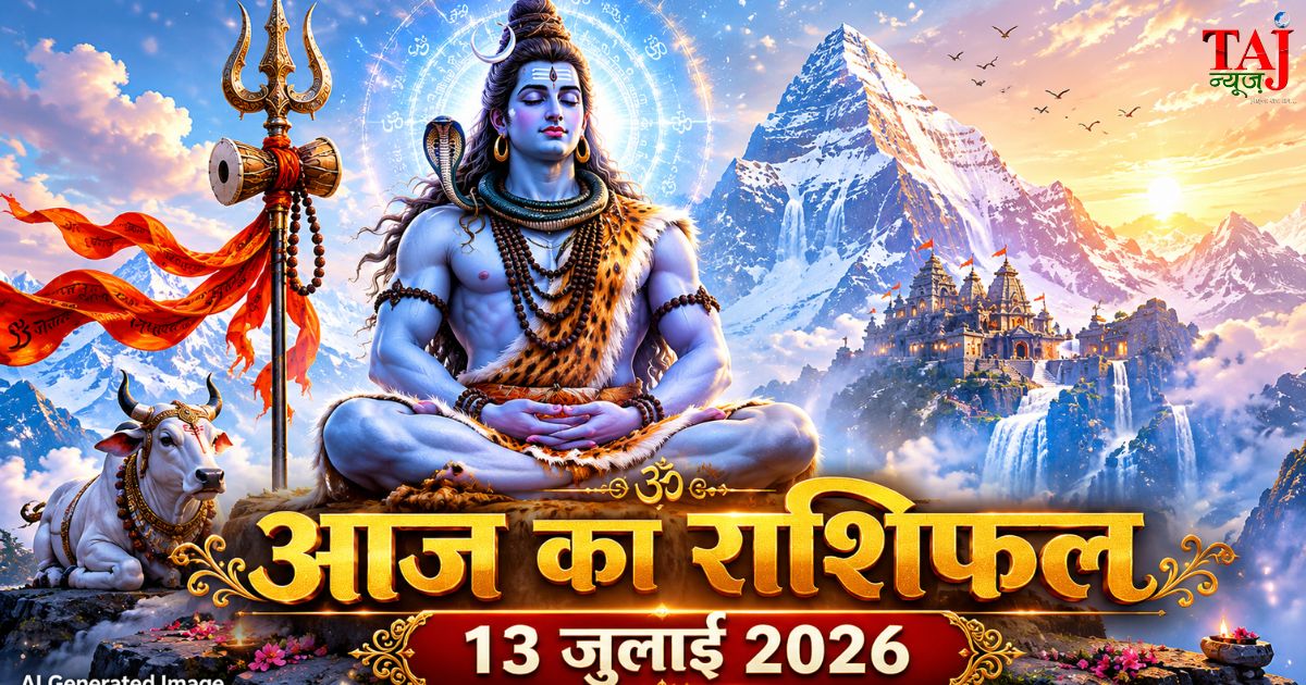 आज का राशिफल 13 जुलाई 2026 भगवान शिव की कृपा पंचांग ताज न्यूज़ आगरा