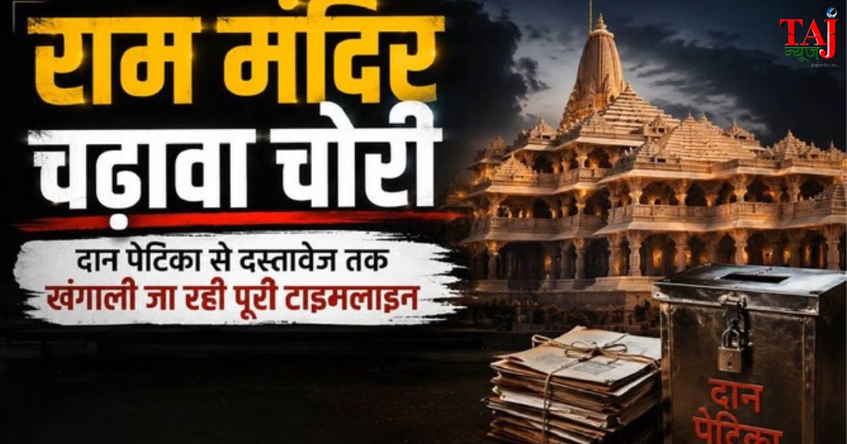 Official scanning and reference view of news clip from newspaper highlighting the sit investigation details on ayodhya ram mandir treasury management case