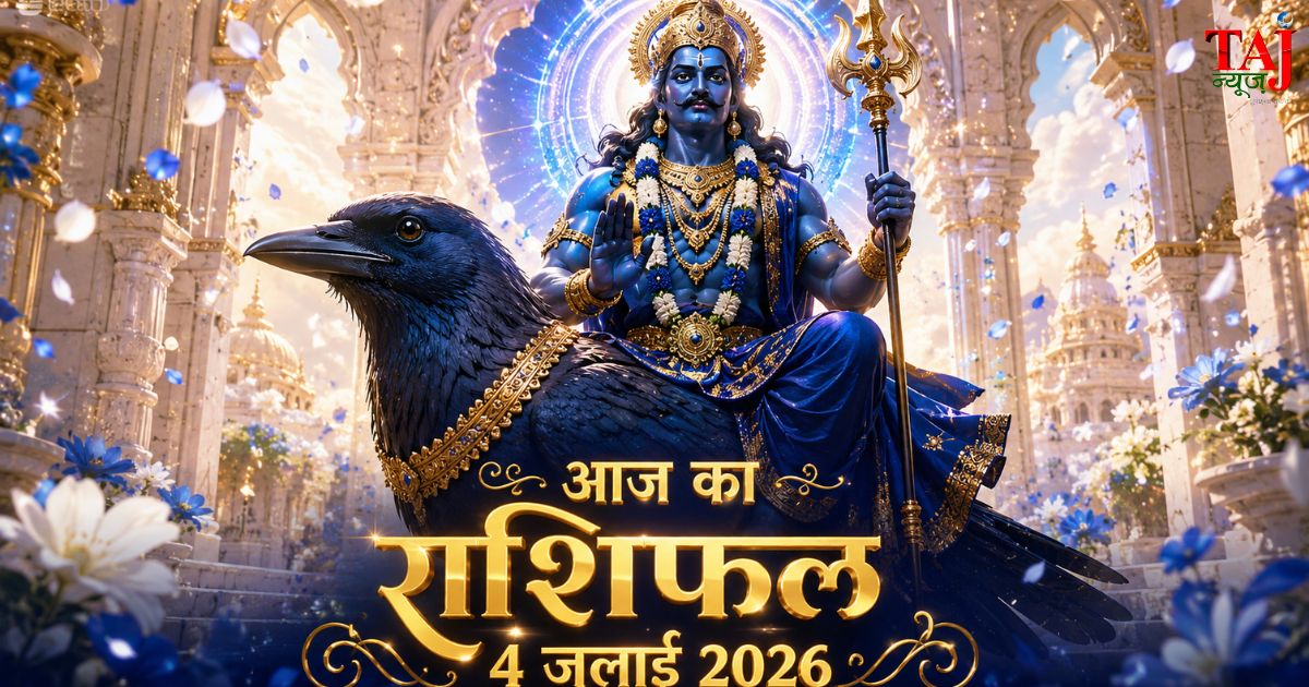 आज का राशिफल 4 जुलाई 2026 वक्री शनि देव की कृपा पंचांग ताज न्यूज़ आगरा