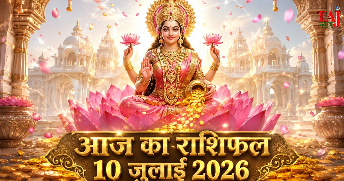 आज का राशिफल 10 जुलाई 2026 माता लक्ष्मी की कृपा पंचांग ताज न्यूज़ आगरा