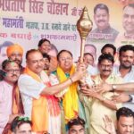 आगरा में भाजपा प्रदेश महामंत्री रामप्रताप चौहान के प्रथम आगमन पर स्वागत यात्रा में उमड़े हजारों कार्यकर्ताओं