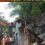 आगरा के दिल्ली गेट इलाके में सीएम ग्रिड योजना मार्ग पर अवैध निर्माण को ध्वस्त करता नगर निगम का भारी बुलडोजर