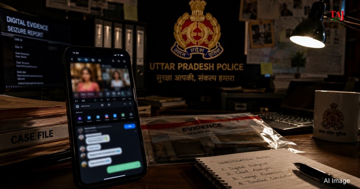 आगरा में कॉलेज के दोस्त द्वारा कथित एडिटेड फोटो भेजकर युवती की सगाई तुड़वाने के मामले में पुलिस द्वारा दर्ज मुकदमा और डिजिटल साक्ष्यों की जांच।