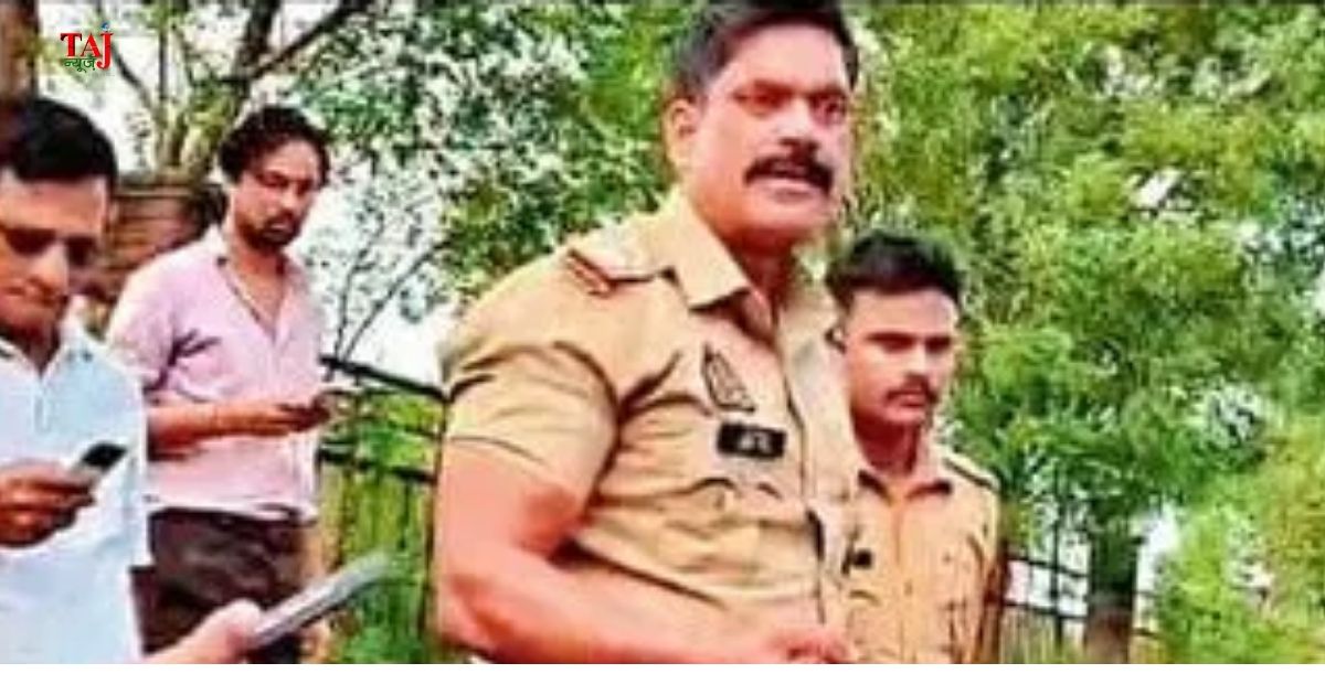 आगरा के शाहगंज में दिवालिया घोषित एएसएल एपीआई साइट पर जमीन पर कब्जे को लेकर पुलिस की मौजूदगी और जांच पड़ताल का दृश्य।