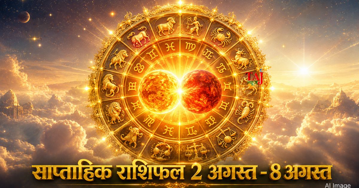 साप्ताहिक राशिफल 2 अगस्त से 8 अगस्त 2026 ताज न्यूज़ आगरा पंचांग गोचर