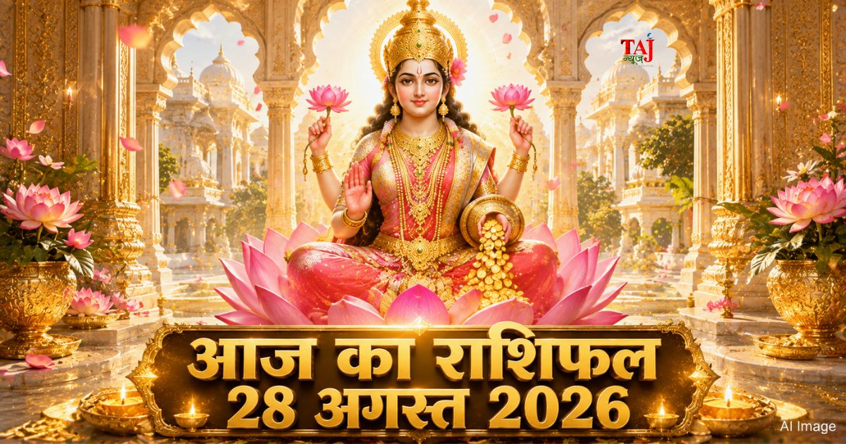 आज का राशिफल 28 अगस्त 2026 माता लक्ष्मी की कृपा पंचांग ताज न्यूज़ आगरा