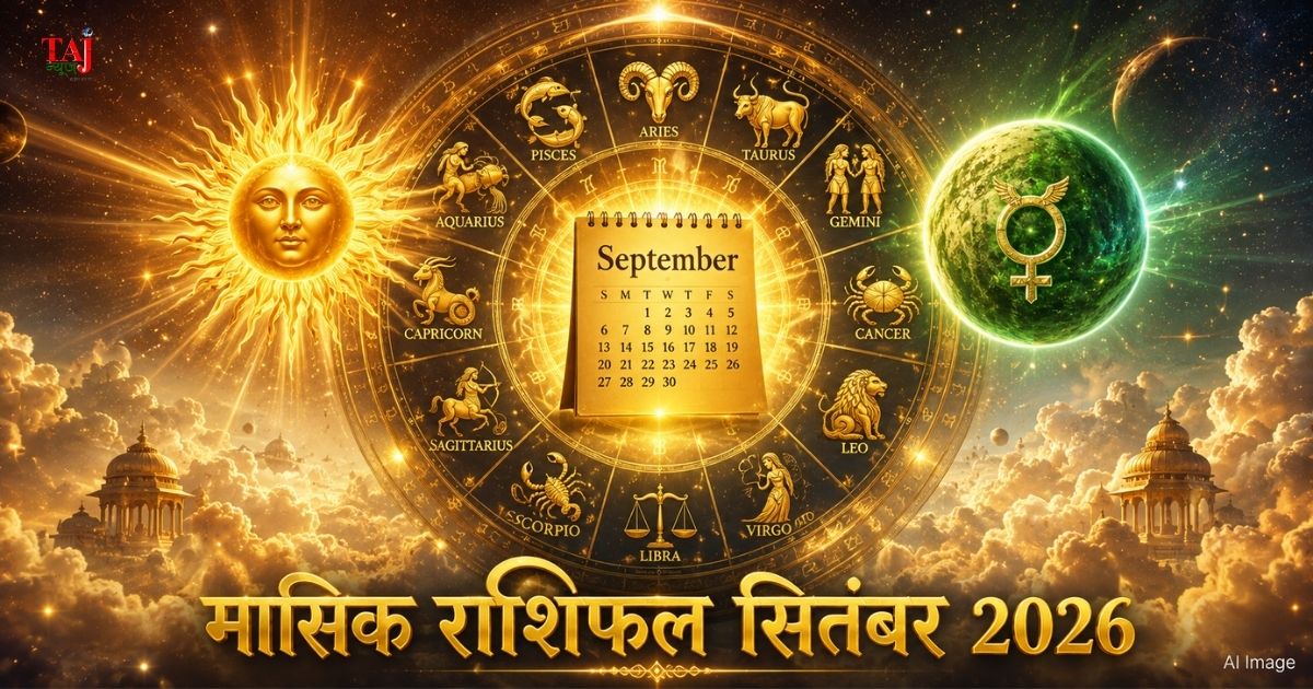 मासिक राशिफल सितंबर 2026 पंचांग गोचर ताज न्यूज़ आगरा
