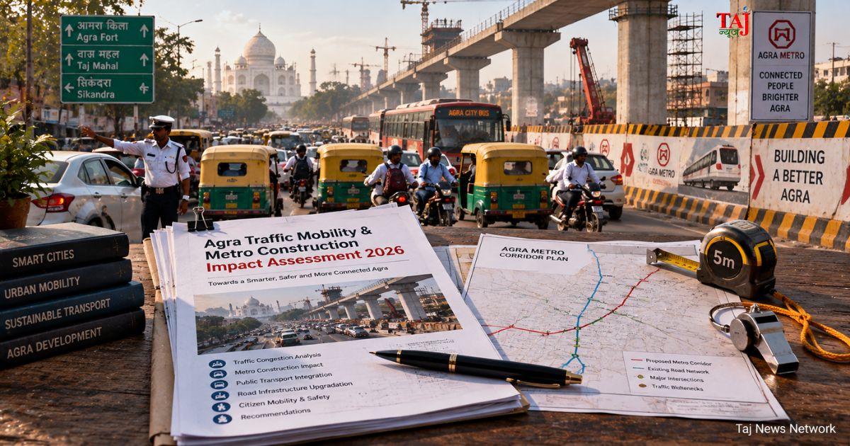 Brij Khandelwal analytical article on Agra traffic congestion metro construction delays road accidents and air pollution 2026