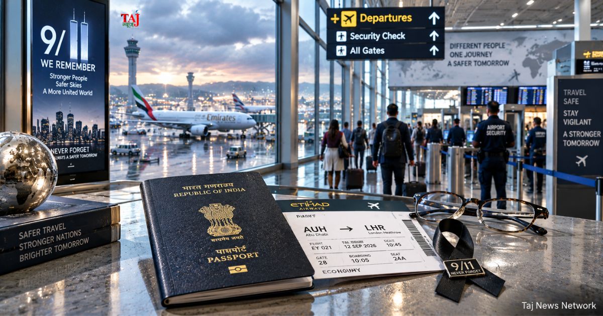 Brij Khandelwal analytical article on 9/11 anniversary travel reflections from Heathrow London global counter-terrorism unity and UK parliamentary debates 2026