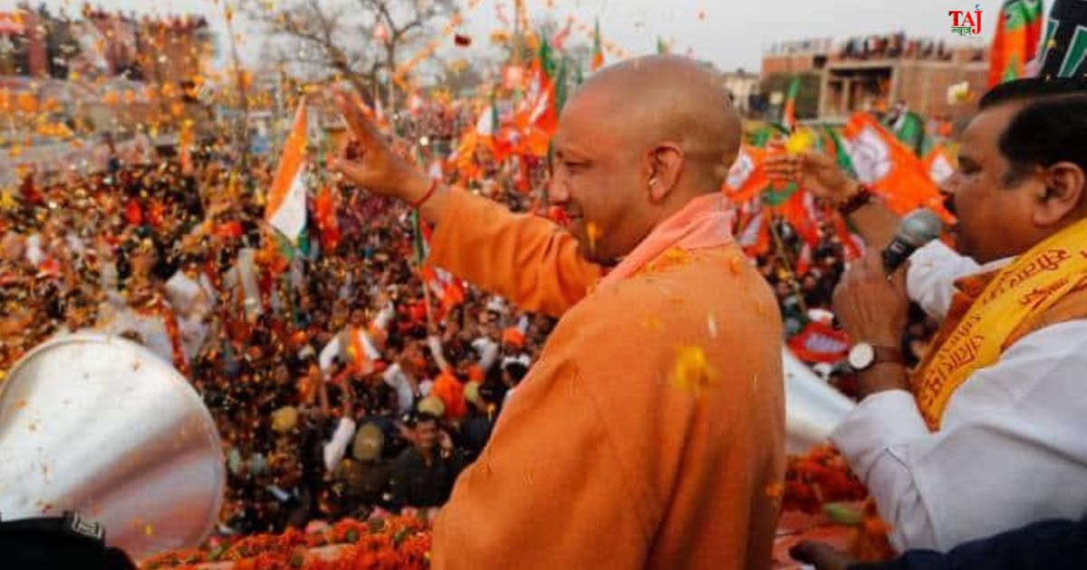उत्तर प्रदेश विधानसभा चुनाव 2027 की तैयारियों को लेकर भाजपा कोर कमेटी की बैठक में मंथन करते मुख्यमंत्री योगी आदित्यनाथ और वरिष्ठ नेतागण।