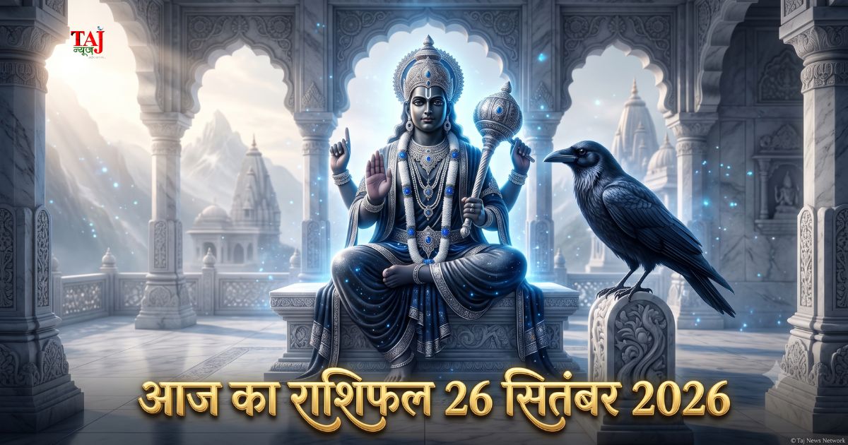 आज का राशिफल 26 सितंबर 2026 शनि देव की कृपा आगरा पंचांग ताज न्यूज़
