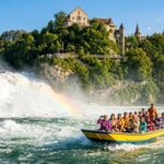 Rhine Falls Switzerland boat tour stairs adventure travelogue by Brij Khandelwal exploring Schaffhausen waterfalls and Indian dining 2026