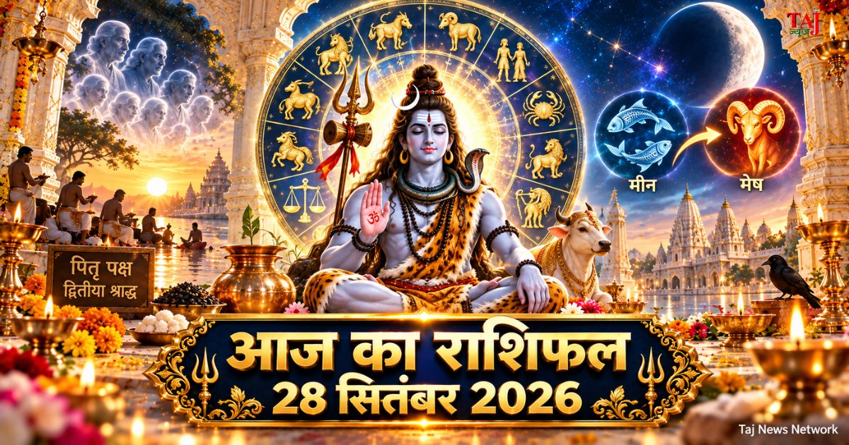 आज का राशिफल 28 सितंबर 2026, मेष से मीन तक सभी 12 राशियों का दैनिक भविष्यफल