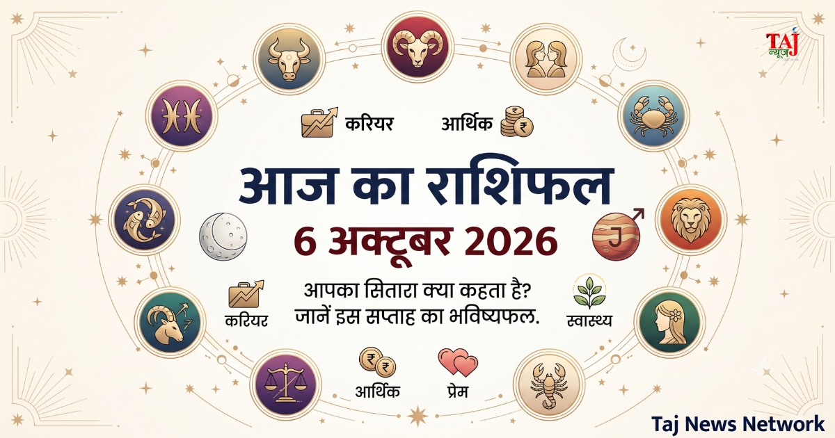 आज का राशिफल 6 अक्टूबर 2026 — मेष से मीन तक दैनिक राशिफल