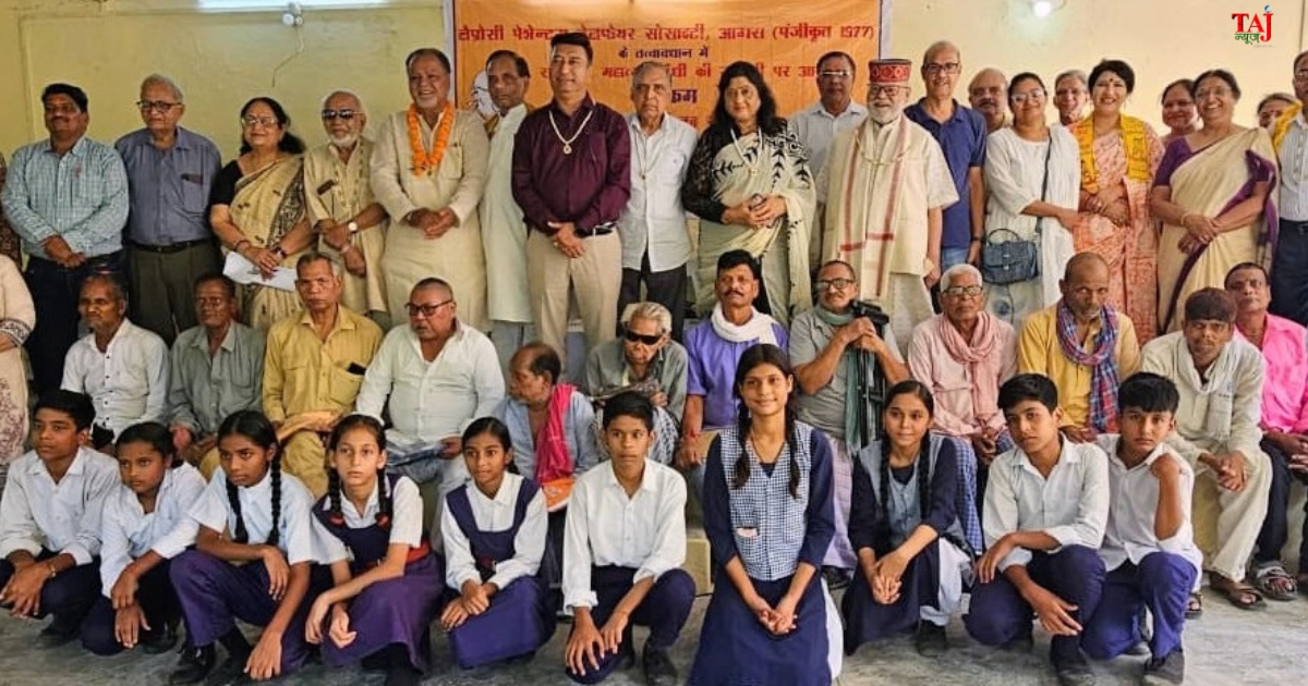 गांधी जयंती पर आगरा के कुष्ठ सेवा सदन में लेप्रोसी पेशेंट वेलफेयर सोसाइटी की काव्य गोष्ठी
