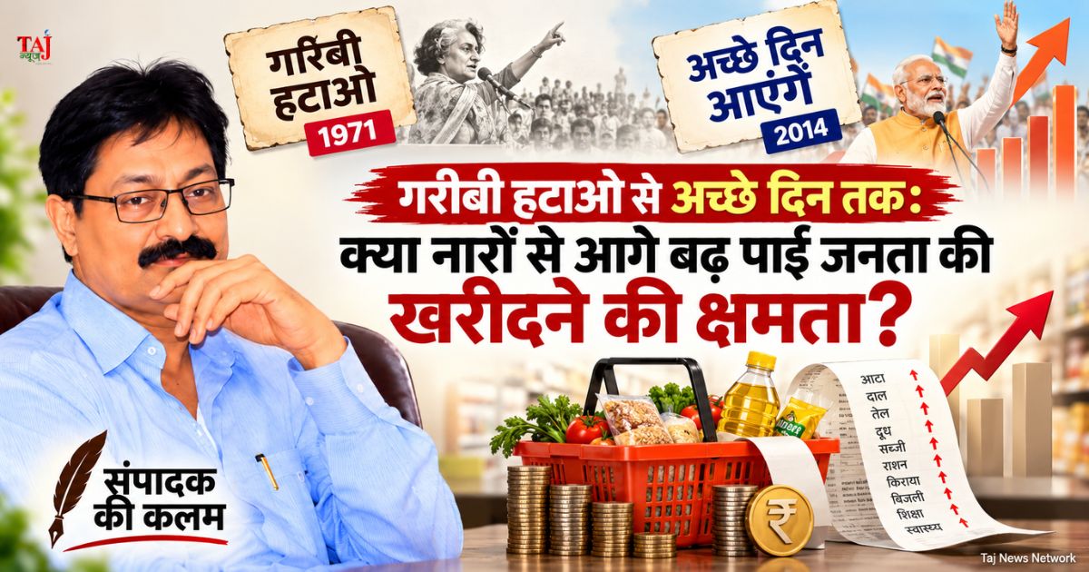 गरीबी हटाओ से अच्छे दिन तक भारत की राजनीति में नारों और आम आदमी की खरीदने की क्षमता पर संपादकीय